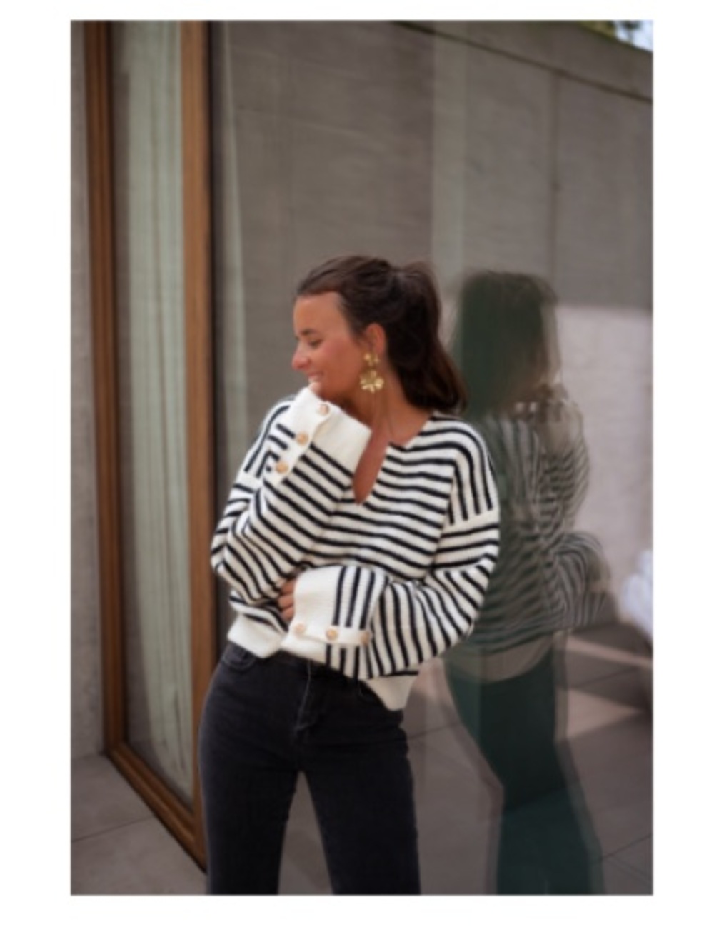 Easy Clothes Striped Mathilde Sweater -
One size